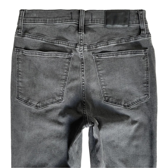 Madewell 9” Mid Rise Skinny Jeans Black Sea Distressed Knee | Size 27 - Picture 7 of 13